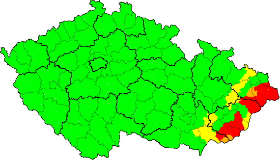 Zde vidíte výstražnou situaci pro Neděli 20.05.2012. Zvolili jste si následující druh výstrahy "Všechny výstrahy".(Poslední aktualizace: 20.05.2012 00:07 hodin)