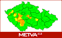 Aktuální výstrahy před nepříznivým počasím v Česku